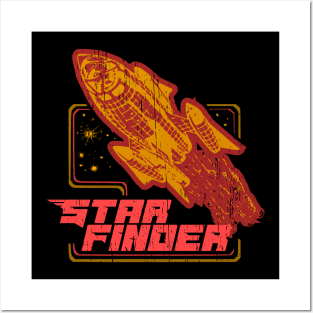 Star Finder vintage spaceship sci fi Posters and Art